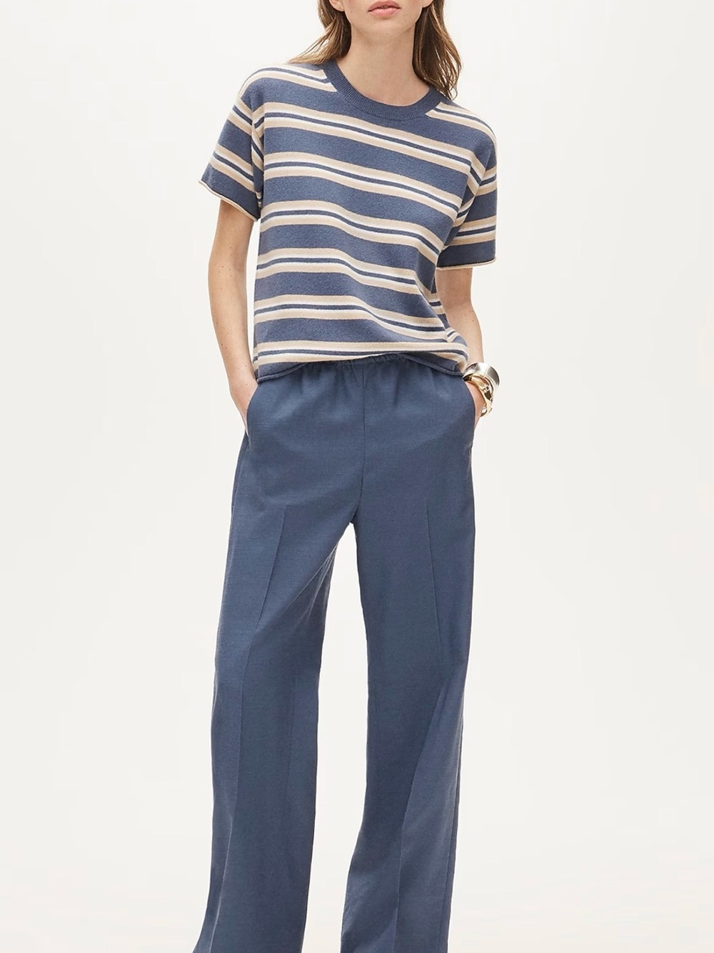 J. Crew Gramercy Cosmo Wide Leg Linen Blend Pant